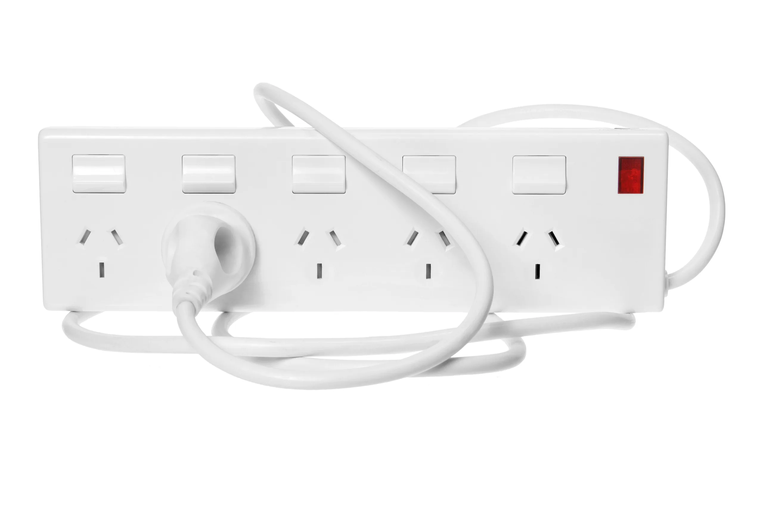 A New Zealand Type I three-pin power socket on a wall